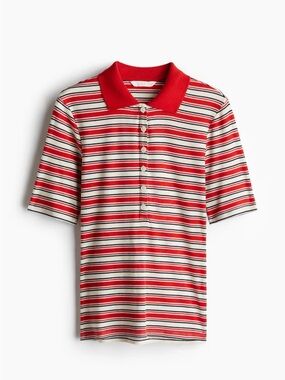 H&M Ribbed Polo T-Shirt